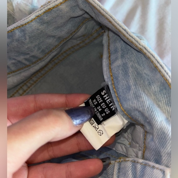 SHEIN distressed ripped jeans‎ x Niki Demar size XS 2 - Picture 4 of 6